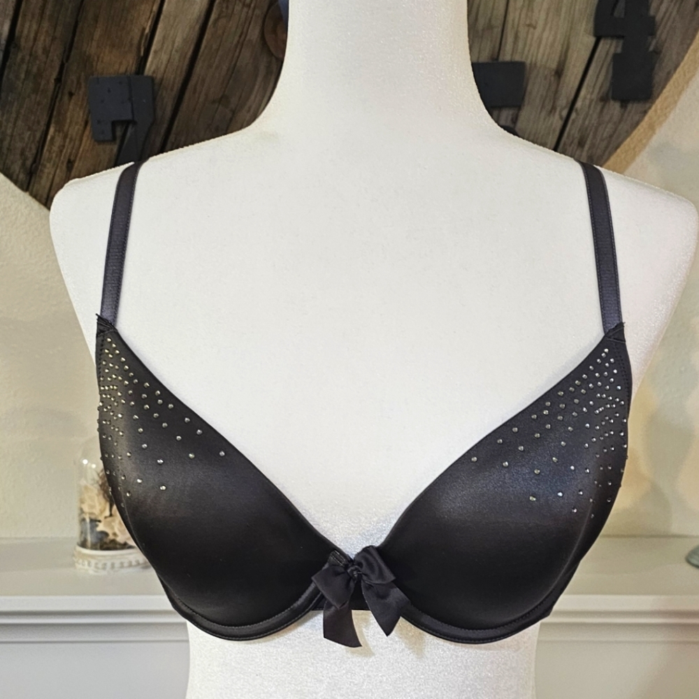 Aerie gray rhinestone bra 38B